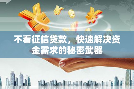 长治不看征信贷款，快速解决资金需求的秘密武器