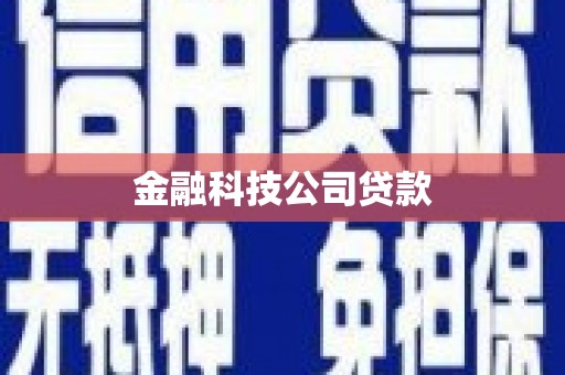 长治金融科技公司贷款