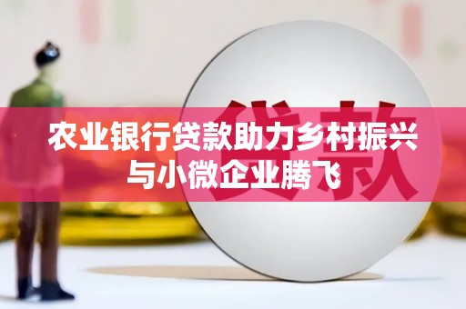长治农业银行贷款助力乡村振兴与小微企业腾飞